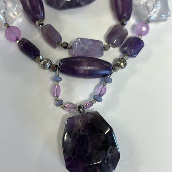 Chicos natural amethyst stone necklace. - Picture 3 of 8